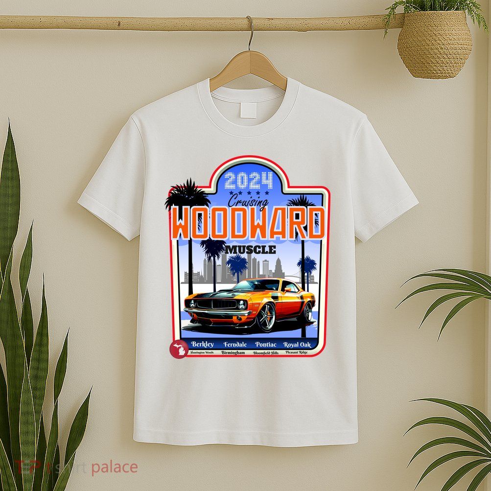 2024 Cruising Woodward Muscle Car Scenic T-Shirt