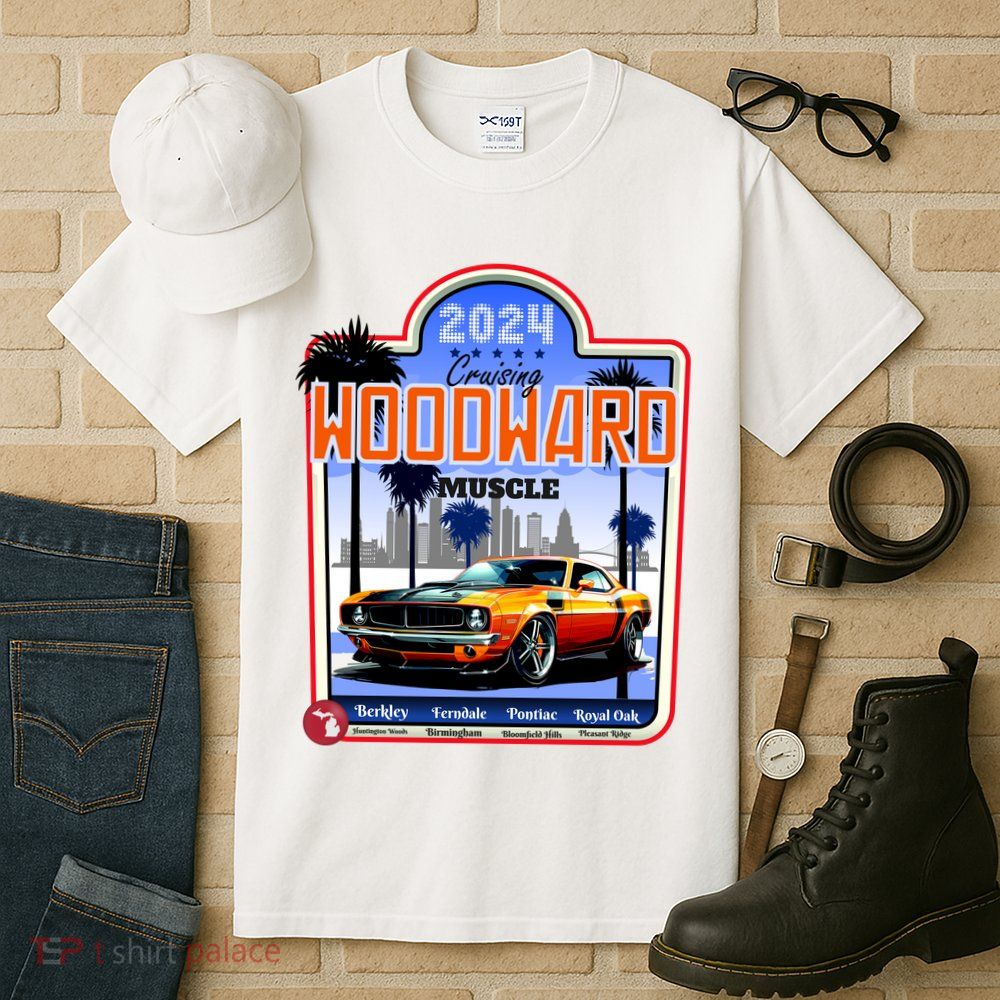 2024 Cruising Woodward Muscle Car Scenic Tall T-Shirt