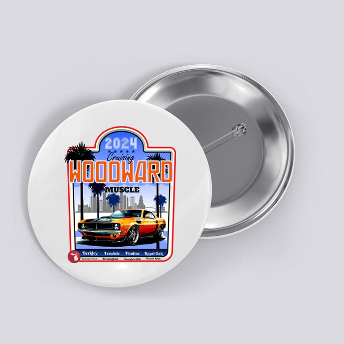 2024 Cruising Woodward Muscle Car Scenic Button