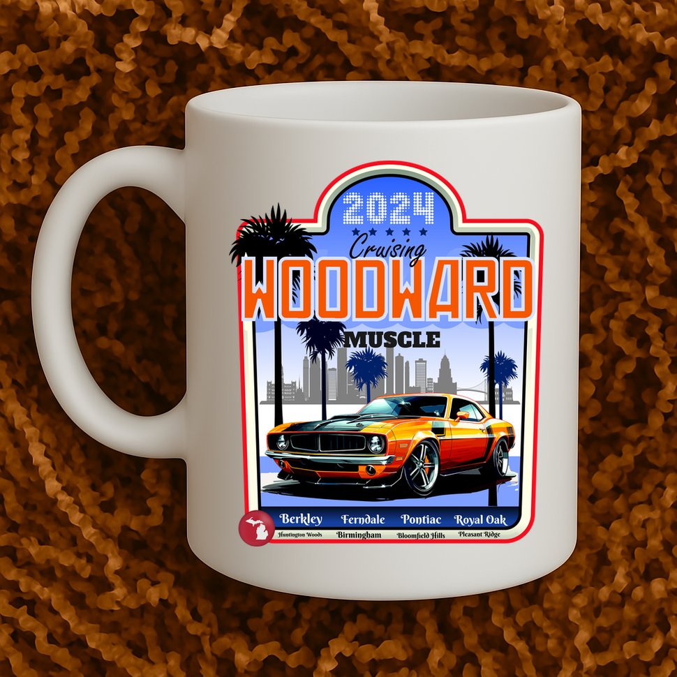 2024 Cruising Woodward Muscle Car Scenic Mug