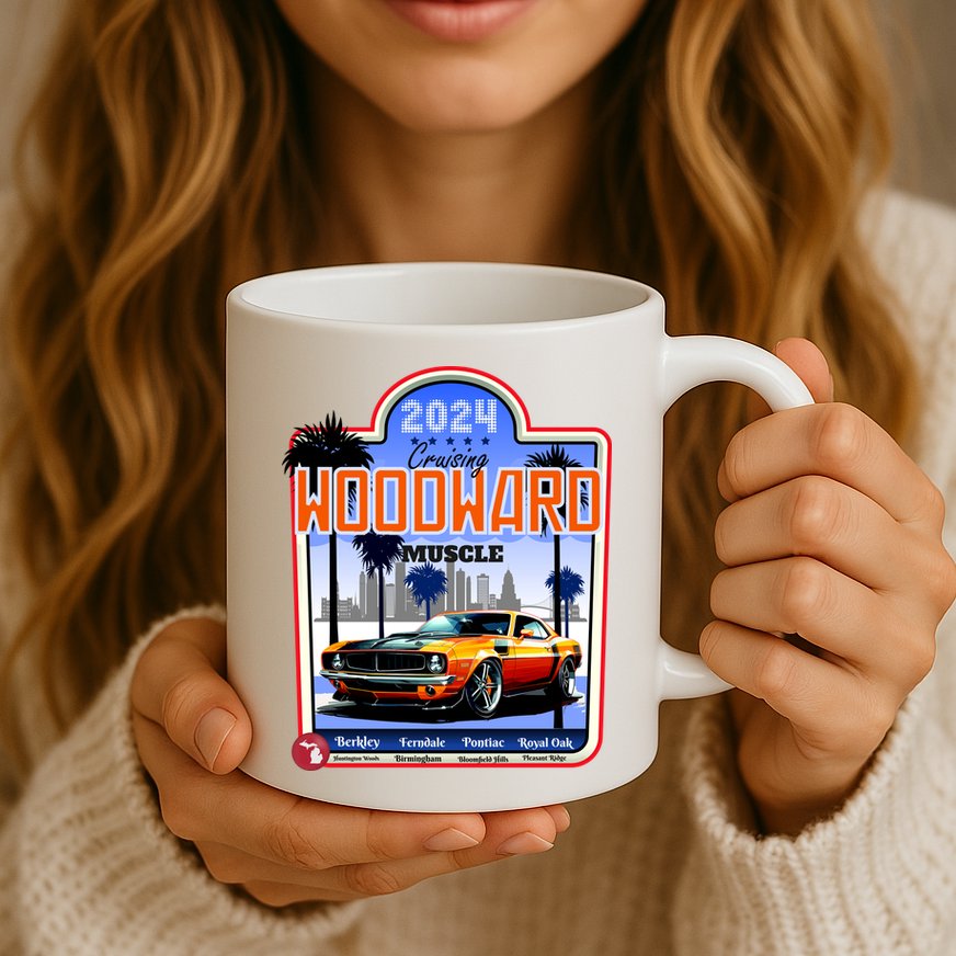 2024 Cruising Woodward Muscle Car Scenic Mug