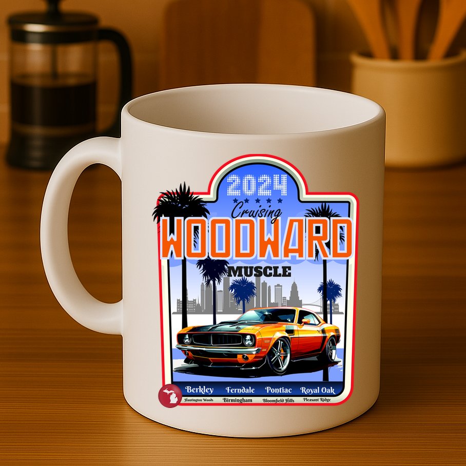 2024 Cruising Woodward Muscle Car Scenic Mug