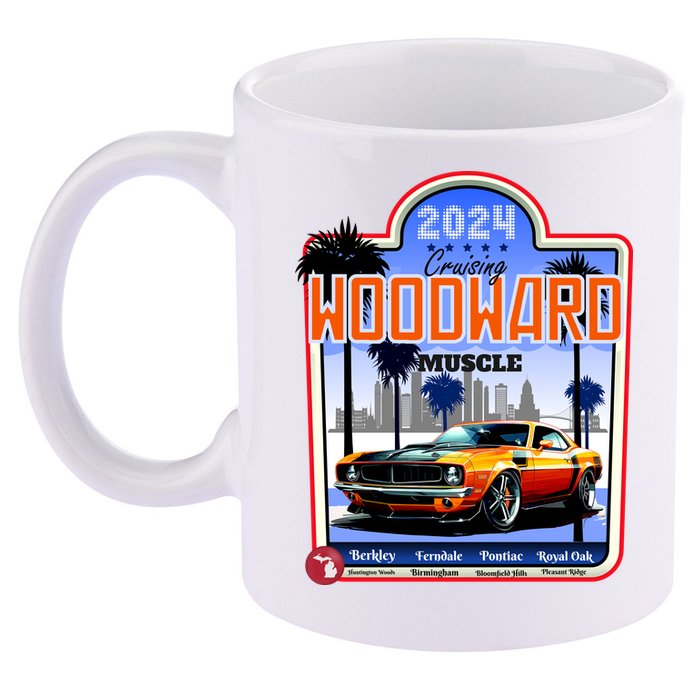 2024 Cruising Woodward Muscle Car Scenic 11oz C Handle Ceramic Mug