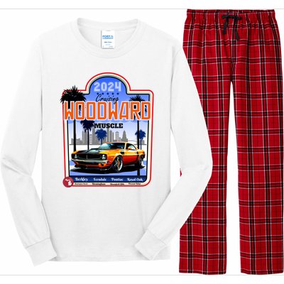 2024 Cruising Woodward Muscle Car Scenic Long Sleeve Pajama Set