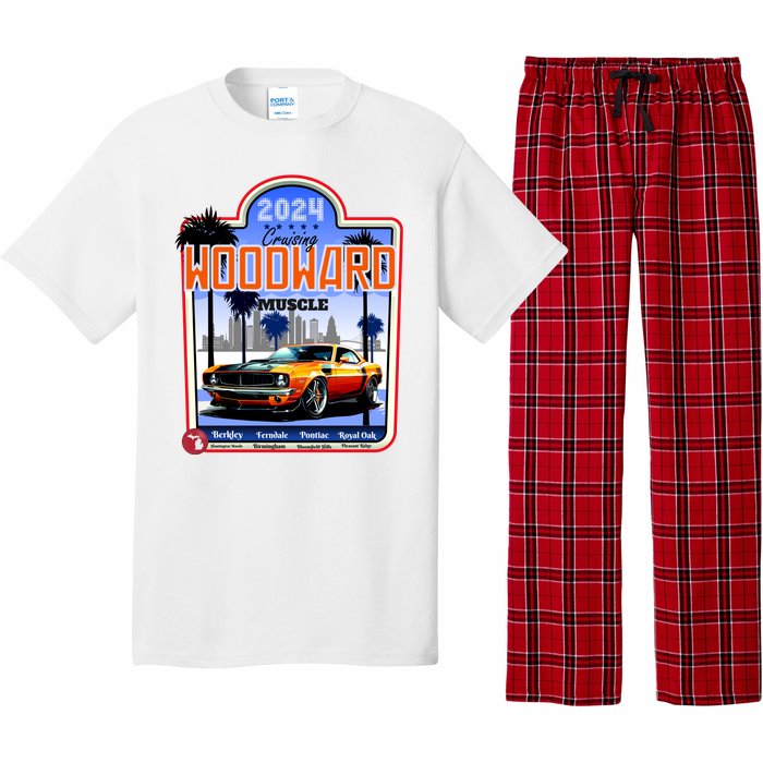 2024 Cruising Woodward Muscle Car Scenic Pajama Set