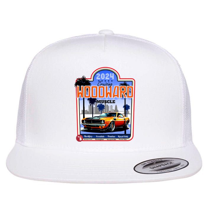 2024 Cruising Woodward Muscle Car Scenic Flat Bill Trucker Hat