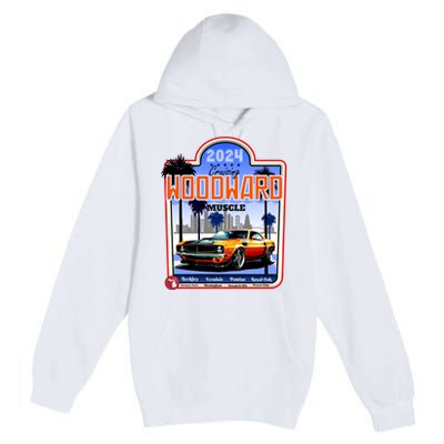 2024 Cruising Woodward Muscle Car Scenic Premium Pullover Hoodie