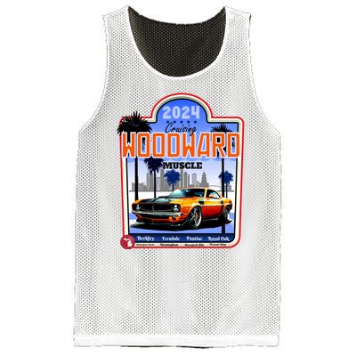 2024 Cruising Woodward Muscle Car Scenic Mesh Reversible Basketball Jersey Tank