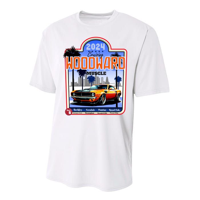 2024 Cruising Woodward Muscle Car Scenic Performance Sprint T-Shirt