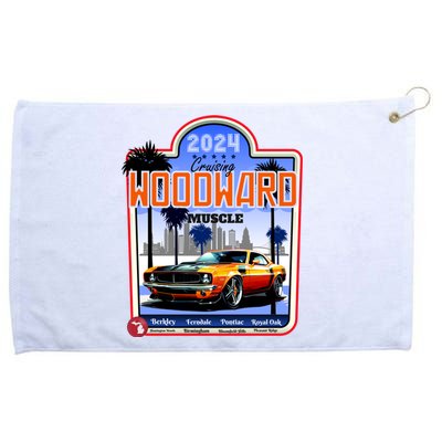 2024 Cruising Woodward Muscle Car Scenic Grommeted Golf Towel