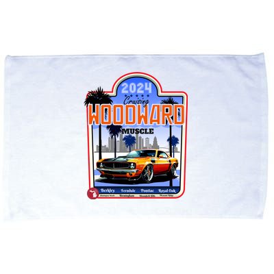 2024 Cruising Woodward Muscle Car Scenic Microfiber Hand Towel