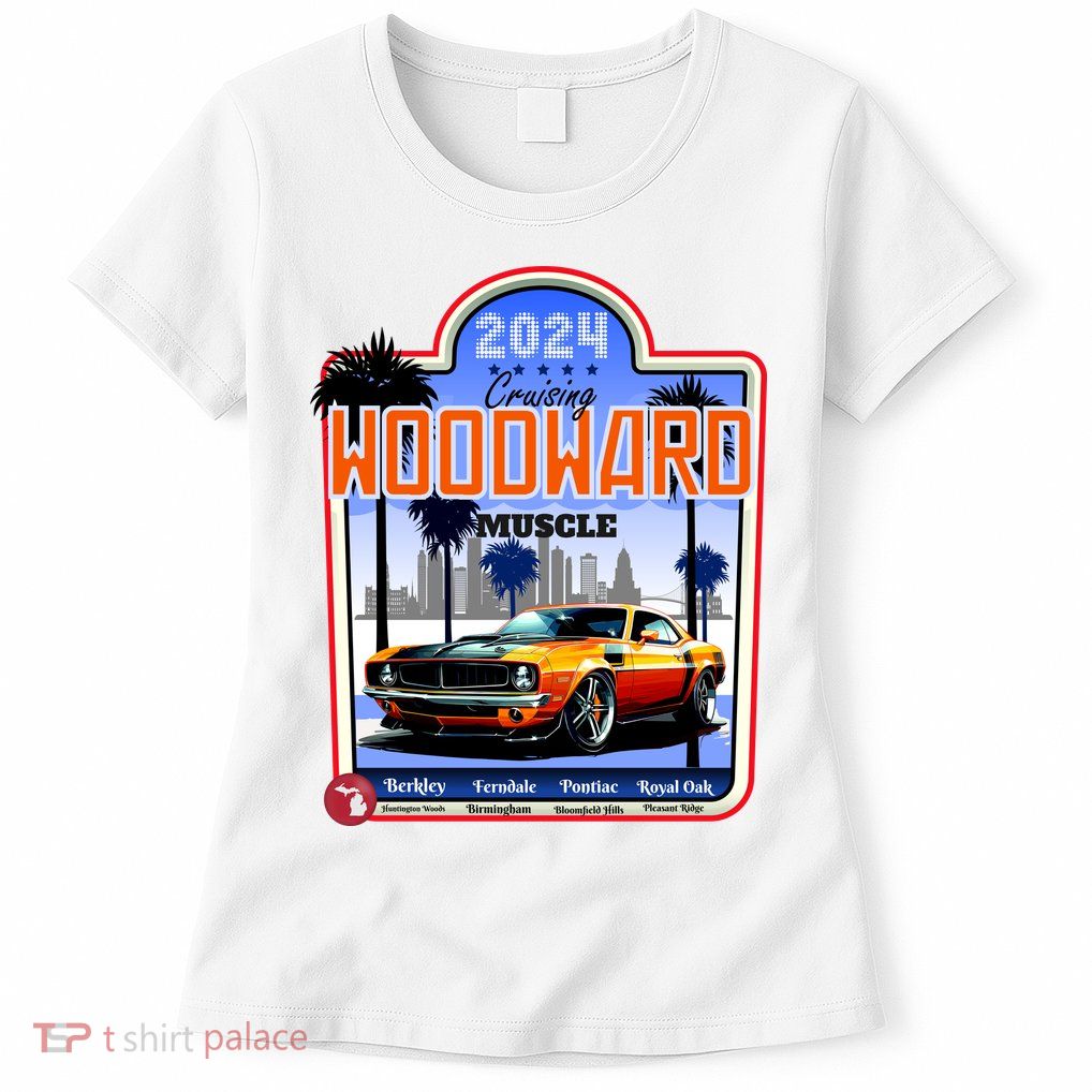 2024 Cruising Woodward Muscle Car Scenic Womens T-Shirt