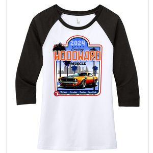 2024 Cruising Woodward Muscle Car Scenic Women's Tri-Blend 3/4-Sleeve Raglan Shirt