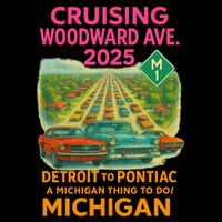 2025 Cruising Woodward Ave Detroit To Pontiac Car Cruise M1 Kids T-Shirt