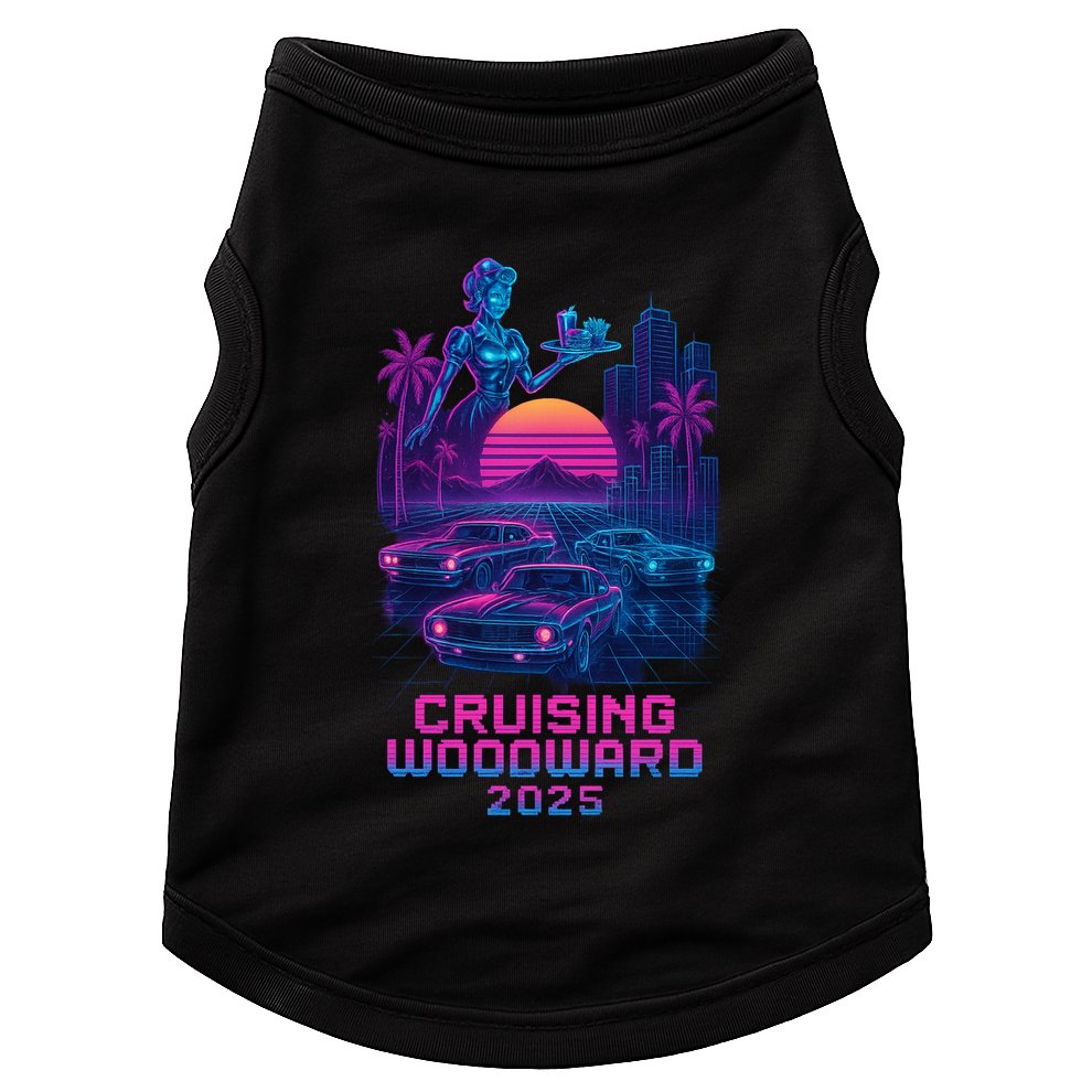 2025 Cruising Woodward Neon Vibes Doggie Tank