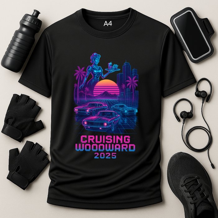 2025 Cruising Woodward Neon Vibes Cooling Performance Crew T-Shirt