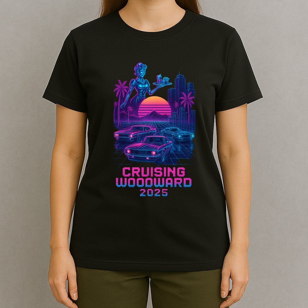 2025 Cruising Woodward Neon Vibes T-Shirt