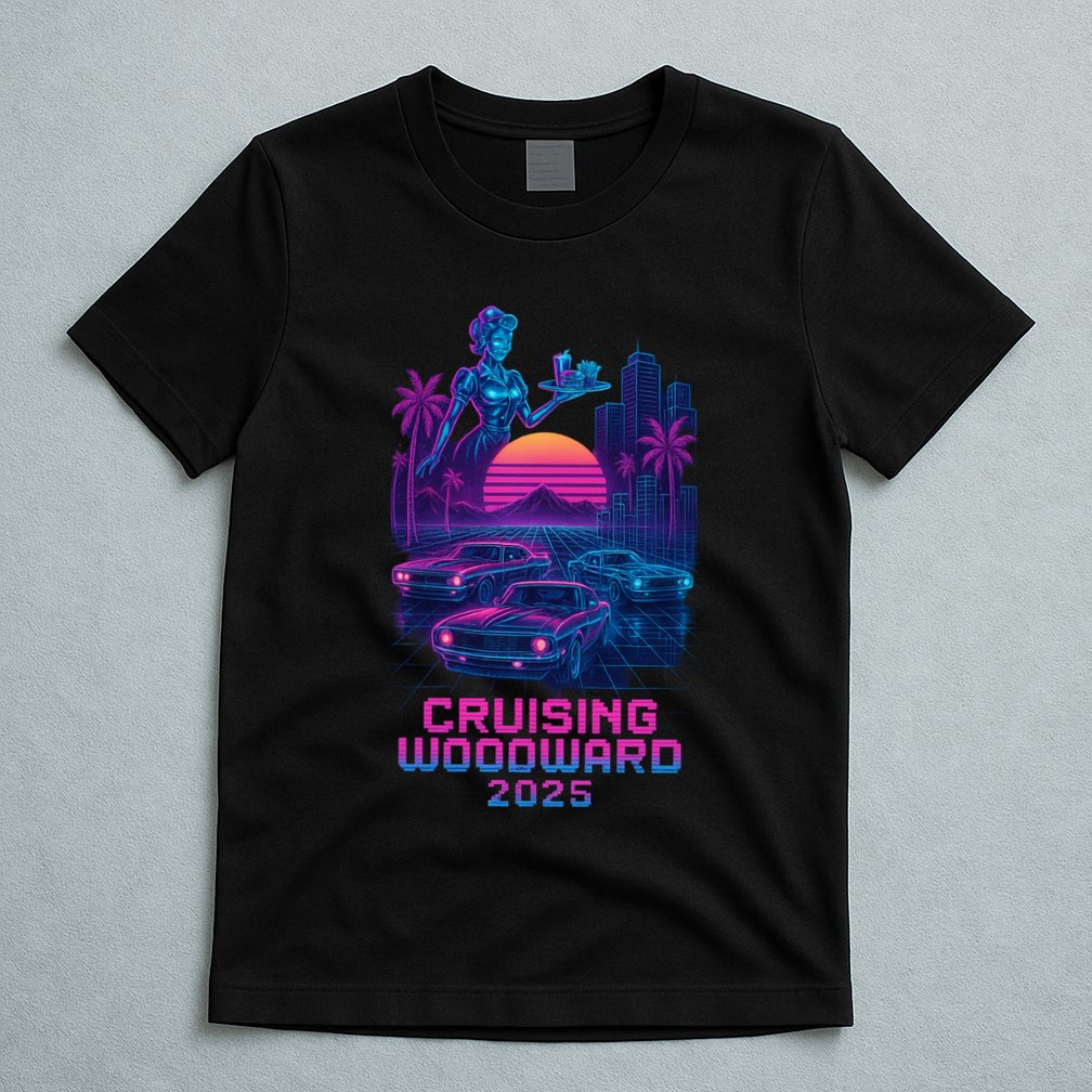 2025 Cruising Woodward Neon Vibes T-Shirt
