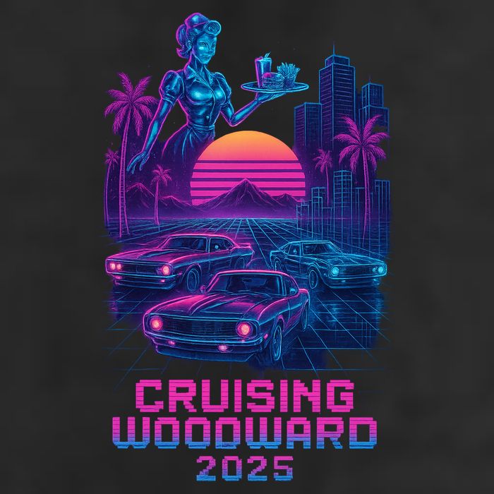 2025 Cruising Woodward Neon Vibes 25L Jumbo Tote