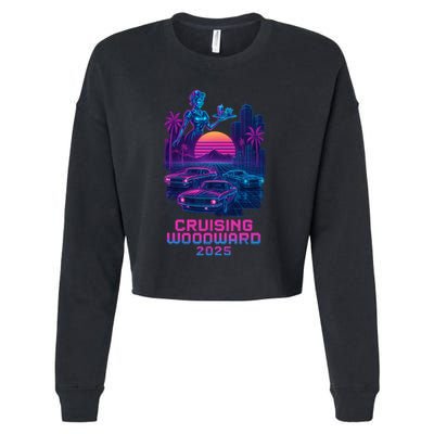 2025 Cruising Woodward Neon Vibes Cropped Pullover Crew