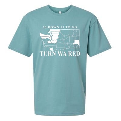 26 Down 13 To Go Turn Wa Red Sueded Cloud Jersey T-Shirt