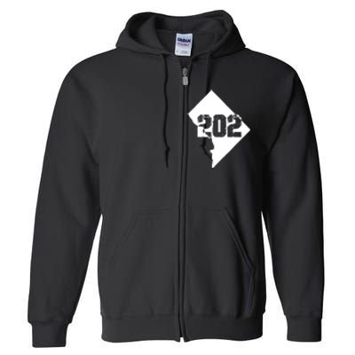 202 Dc Area Code Washington Full Zip Hoodie