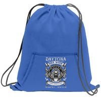 2024 Daytona Beach Bike Week Checkered Flag Sweatshirt Cinch Pack Bag