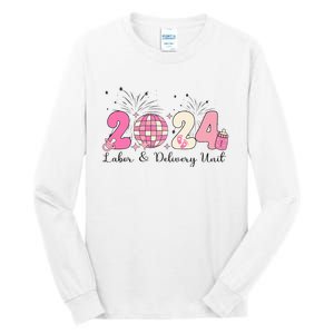 2024 Disco Ball Labor and Delivery New Years RN NP Tall Long Sleeve T-Shirt