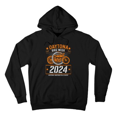 2024 Daytona Beach Bike Week Checkered Flag Hoodie