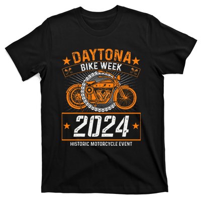 2024 Daytona Beach Bike Week Checkered Flag T-Shirt