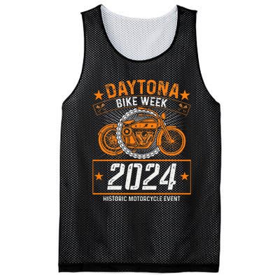 2024 Daytona Beach Bike Week Checkered Flag Mesh Reversible Basketball Jersey Tank