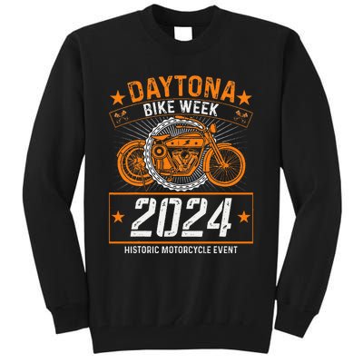 2024 Daytona Beach Bike Week Checkered Flag Tall Sweatshirt