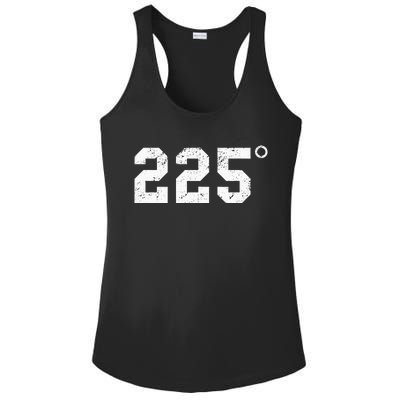 225 Degrees Bbq Grilling Smoking Meat Ladies PosiCharge Competitor Racerback Tank