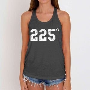 225 Degrees BBQ Grilling Smoking Meat Women's Knotted Racerback Tank