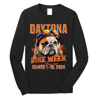 2024 Daytona Beach Bike Week Vintage Rally Art On Front Long Sleeve Shirt