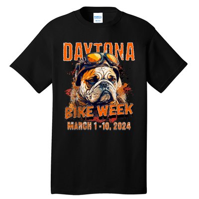 2024 Daytona Beach Bike Week Vintage Rally Art On Front Tall T-Shirt