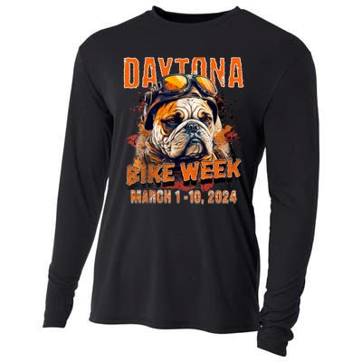 2024 Daytona Beach Bike Week Vintage Rally Art On Front Cooling Performance Long Sleeve Crew