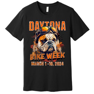 2024 Daytona Beach Bike Week Vintage Rally Art On Front Premium T-Shirt