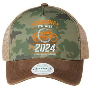 2024 Daytona Beach Bike Week Checkered Flag Design Legacy Tie Dye Trucker Hat