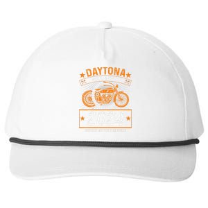 2024 Daytona Beach Bike Week Checkered Flag Design Snapback Five-Panel Rope Hat