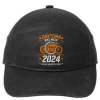 2024 Daytona Beach Bike Week Checkered Flag Design 7-Panel Snapback Hat