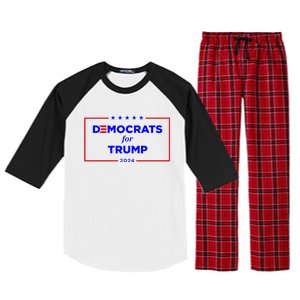 2024 Democrats For Trump Raglan Sleeve Pajama Set