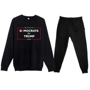 2024 Democrats For Trump Premium Crewneck Sweatsuit Set