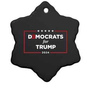 2024 Democrats For Trump Ceramic Star Ornament