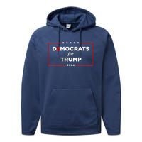 2024 Democrats For Trump Performance Fleece Hoodie