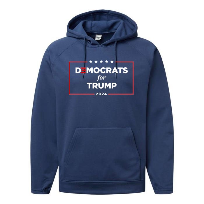 2024 Democrats For Trump Performance Fleece Hoodie