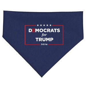 2024 Democrats For Trump USA-Made Doggie Bandana