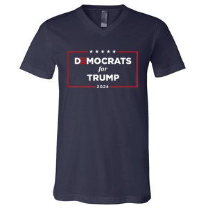 2024 Democrats For Trump V-Neck T-Shirt