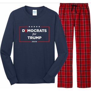 2024 Democrats For Trump Long Sleeve Pajama Set