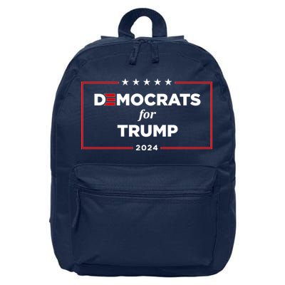2024 Democrats For Trump 16 in Basic Backpack